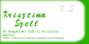 krisztina szell business card